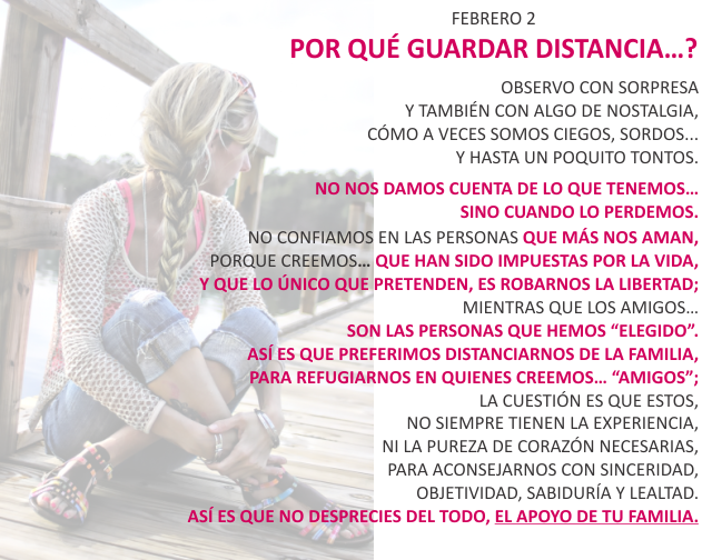 ¿Por qué guardar distancia...?